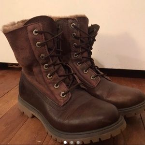 Timberland shearling fold down boot